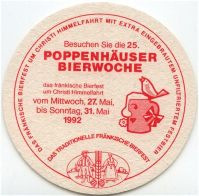 poppenhausen sw-by werner bierwoche 3b (rund215-bierwoche 1992-rot) 